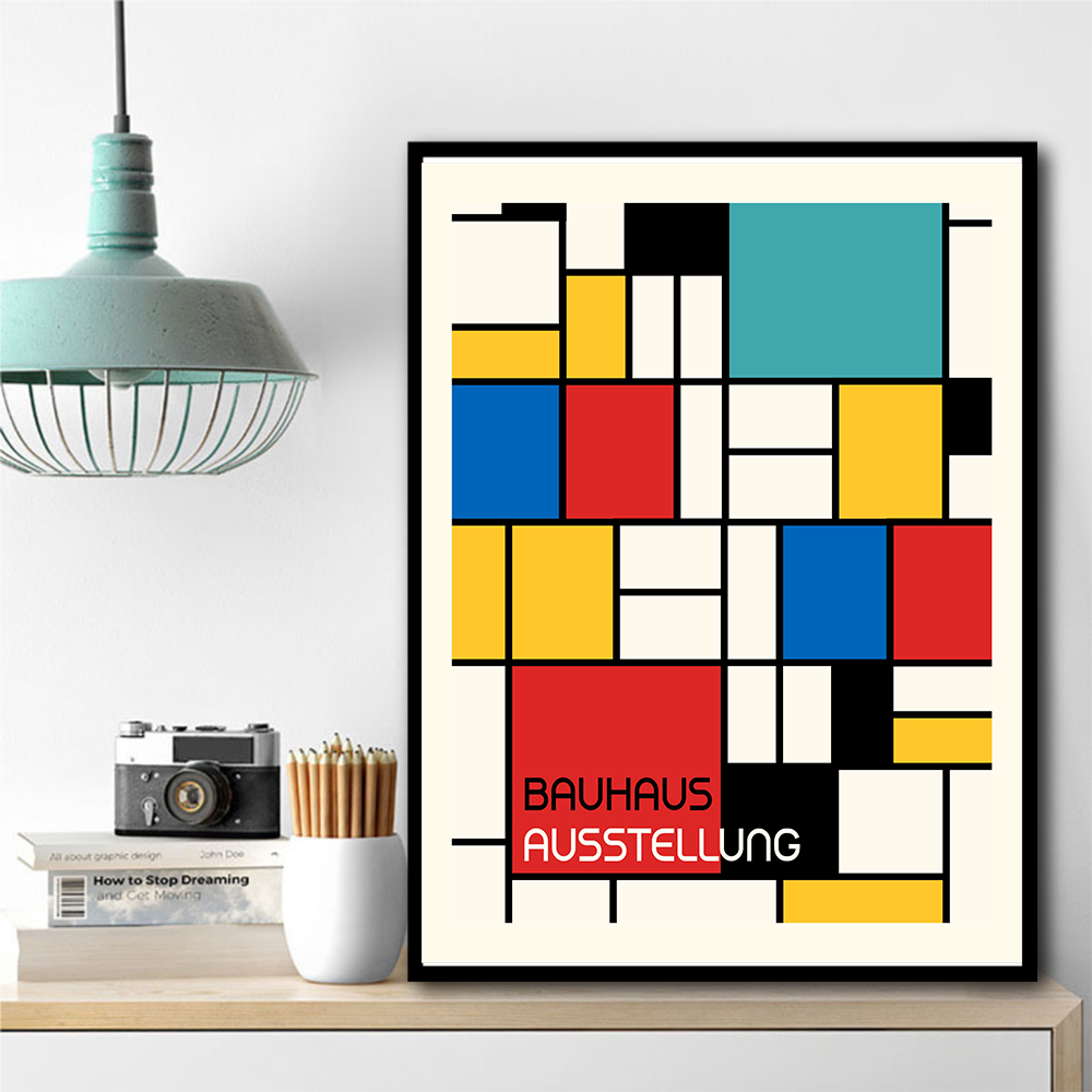 その他 GENERAL VIEW Vintage Bauhaus RZB light-5 Bauhaus Style Geometric Shapes Art Print - wallartK